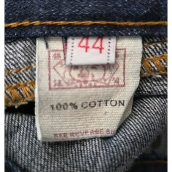 Evisu Y2K Denim Shorts Dark Blue Size 44 Vintage Heritage - Picture 11 of 15